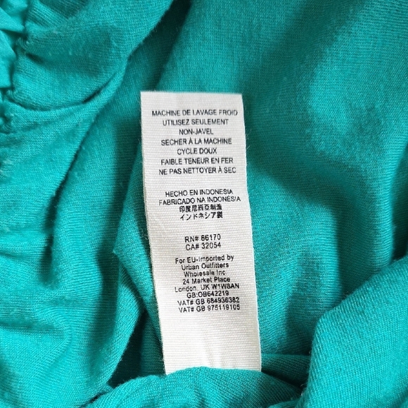 FP Oversized Teal Zip-Up Bomber Lined Windbreaker Jacket Size Small - Picture 12 of 13